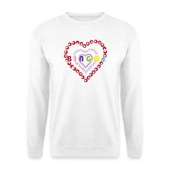 Bingo - Unisex Pullover - Weiß - Vorne - Alina (178cm) & Michal (187cm)