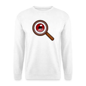 Rotauge-Lupe - Unisex Pullover - Weiß - Vorne - Alina (178cm) & Michal (187cm)