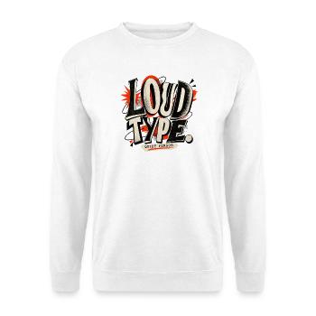 Introvert Typografie - Unisex Pullover - Weiß - Vorne - Alina (178cm) & Michal (187cm)