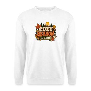 Cozy Season Club - Unisex Pullover - Weiß - Vorne - Alina (178cm) & Michal (187cm)