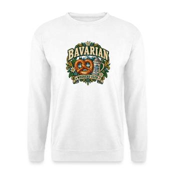 Bayerischer Festmodus - Unisex Pullover - Weiß - Vorne - Alina (178cm) & Michal (187cm)