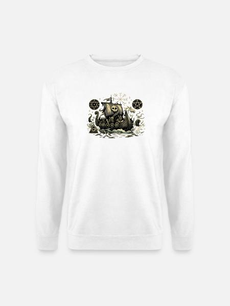 Nachtwind Piraten-Geisterschiff - Unisex Pullover - Weiß
