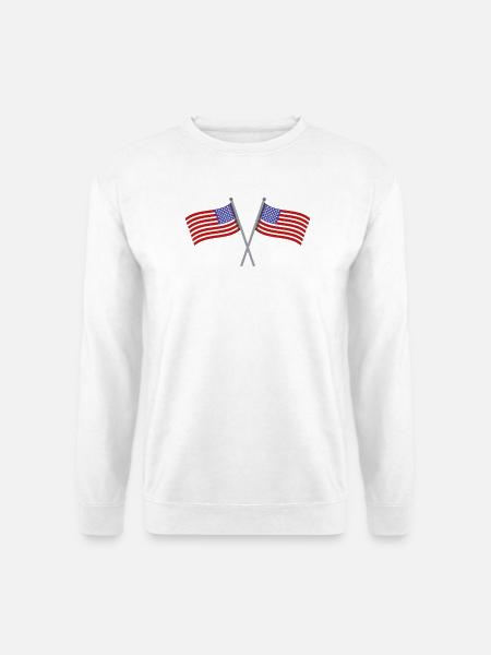Flagge der Vereinigten Staaten - Unisex Pullover - Weiß