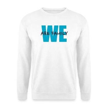 We Are Family - Unisex Pullover - Weiß - Vorne - Alina (178cm) & Michal (187cm)