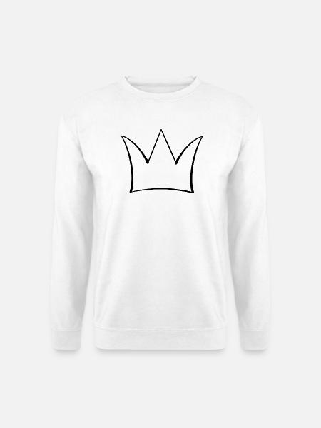 Krone_schwarz - Unisex Pullover - Weiß