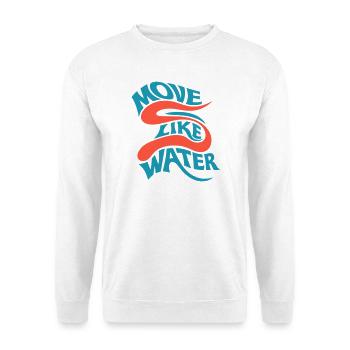 Move like water - Unisex Pullover - Weiß - Vorne - Alina (178cm) & Michal (187cm)