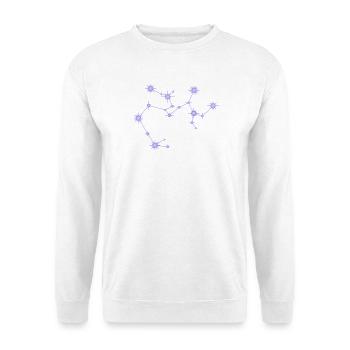 Schütze Stern Sternbild Sternzeichen Lila - Unisex Pullover - Weiß - Vorne - Alina (178cm) & Michal (187cm)