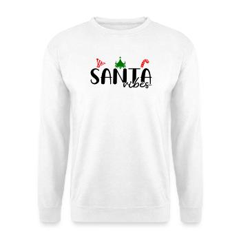 Weihnachtsbaum Zuckerstange Advent - Unisex Pullover - Weiß - Vorne - Alina (178cm) & Michal (187cm)