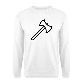 Axt - Unisex Pullover - Weiß - Vorne - Alina (178cm) & Michal (187cm)