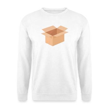 Offene Kartonillustration - Unisex Pullover - Weiß - Vorne - Alina (178cm) & Michal (187cm)