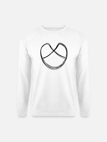 Brezel handgezeichnet - Unisex Pullover - Weiß
