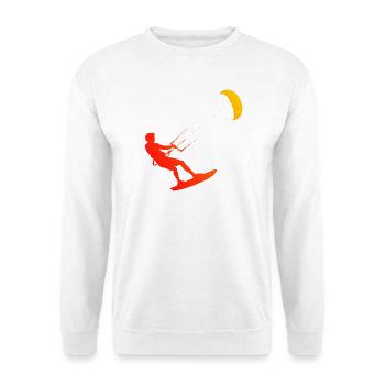 Die Wassersportler und Kitesurfing passen zusammen - Unisex Pullover - Weiß - Vorne - Alina (178cm) & Michal (187cm)