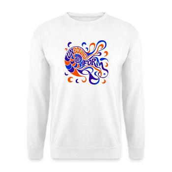 Unbound by form - Unisex Pullover - Weiß - Vorne - Alina (178cm) & Michal (187cm)