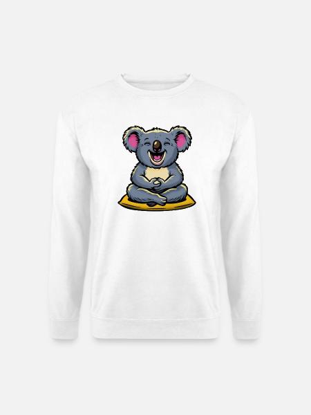 Lachender Koala Meditation - Unisex Pullover - Weiß