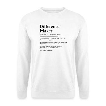 Difference Maker Lehrer-Geschenkschule - Unisex Pullover - Weiß - Vorne - Alina (178cm) & Michal (187cm)