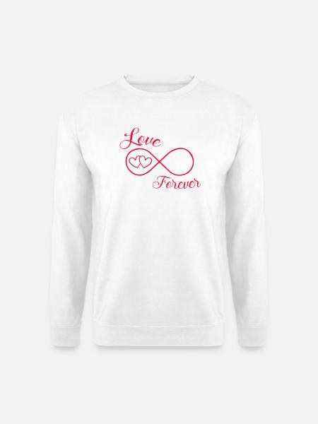 Love Infinity Herzen - Unisex Pullover - Weiß