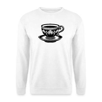 Tea Cup - Unisex Pullover - Weiß - Vorne - Alina (178cm) & Michal (187cm)