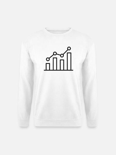 Symbol der Geschäftswachstums-Chart-Linie - Unisex Pullover - Weiß
