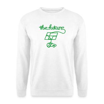thefuture_solar_car - Unisex Pullover - Weiß - Vorne - Alina (178cm) & Michal (187cm)