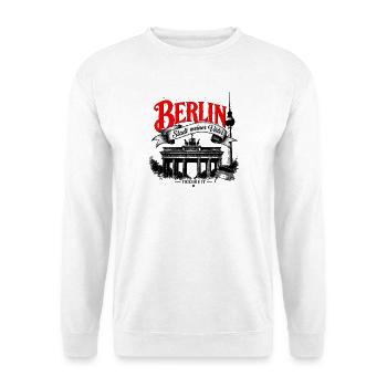 BERLIN - Stadt meiner Väter - Unisex Pullover - Weiß - Vorne - Alina (178cm) & Michal (187cm)