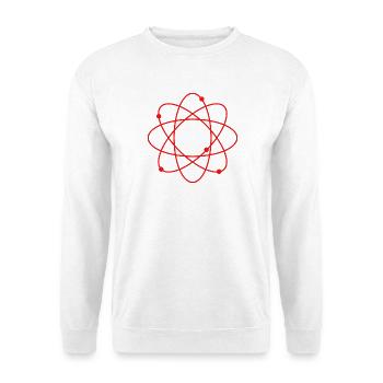 Atom - Unisex Pullover - Weiß - Vorne - Alina (178cm) & Michal (187cm)