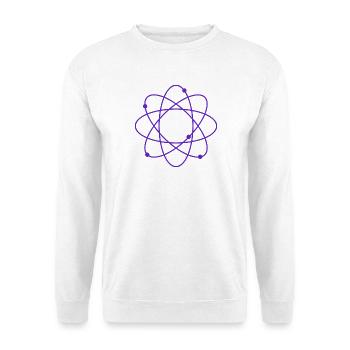 Atom - Unisex Pullover - Weiß - Vorne - Alina (178cm) & Michal (187cm)