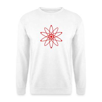 Atom - Unisex Pullover - Weiß - Vorne - Alina (178cm) & Michal (187cm)