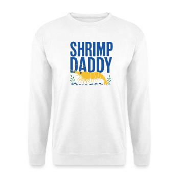 Shrimp Daddy Zwerggarnele - Unisex Pullover - Weiß - Vorne - Alina (178cm) & Michal (187cm)