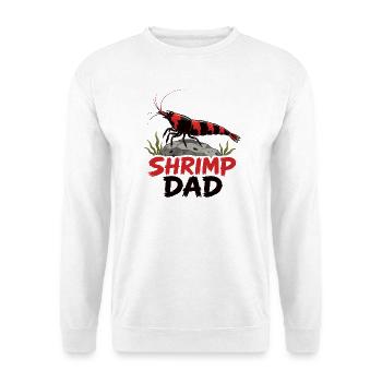 Shrimp Dad Zwerggarnele - Unisex Pullover - Weiß - Vorne - Alina (178cm) & Michal (187cm)