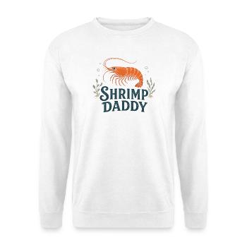 Shrimp Daddy Zwerggarnele - Unisex Pullover - Weiß - Vorne - Alina (178cm) & Michal (187cm)