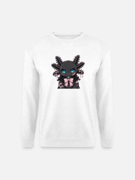 Stitchling Midnight Axolotl - Unisex Pullover - Weiß