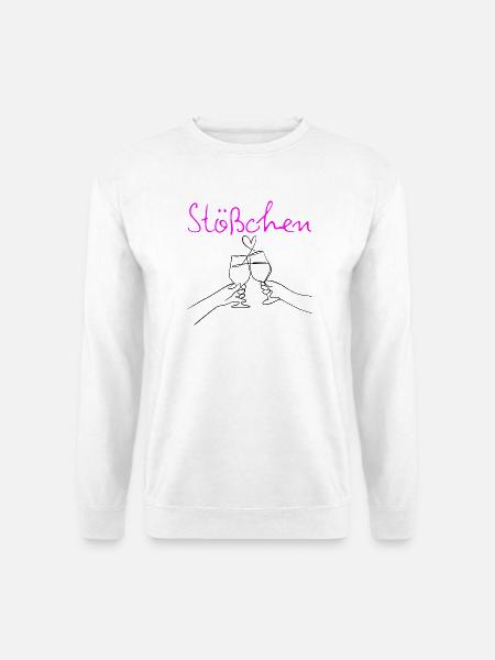 STÖßCHEN, PARTY, GESELLIGKEIT, DAYDRINKING 🥂🥂🥂 - Unisex Pullover - Weiß
