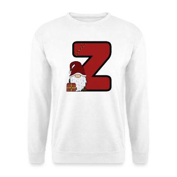 Z Weihnachtsgnom Z Design - Unisex Pullover - Weiß - Vorne - Alina (178cm) & Michal (187cm)