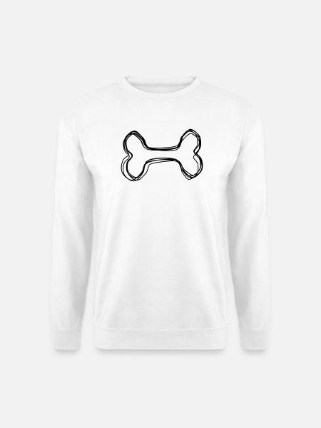 Knochen handgezeichnet - Unisex Pullover - Weiß