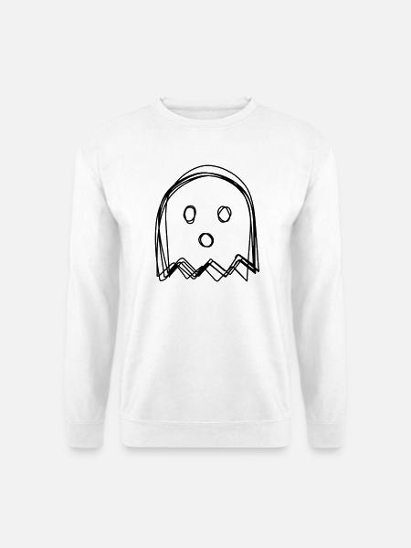Gespenst handgezeichnet - Unisex Pullover - Weiß