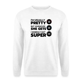 Weich, Feucht, Hart - Unisex Pullover - Weiß - Vorne - Alina (178cm) & Michal (187cm)