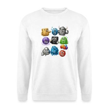 Chemische Elemente - Unisex Pullover - Weiß - Vorne - Alina (178cm) & Michal (187cm)