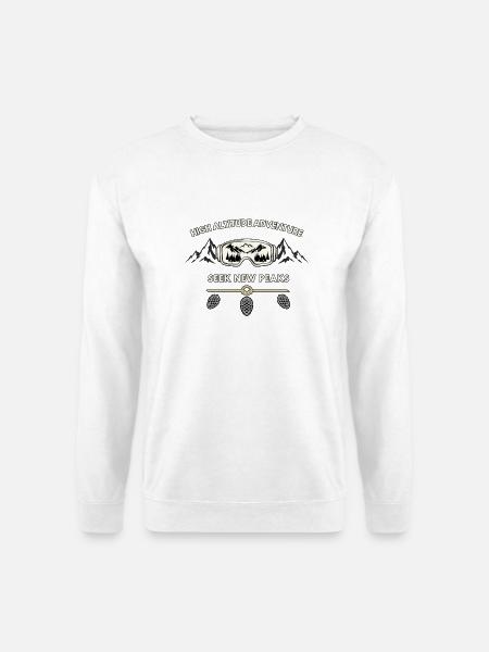 Hochaltitude-Abenteuer – Neue Gipfel suchen - Unisex Pullover - Weiß