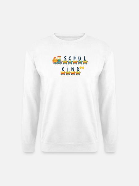 Schule 2026 Bunte Eisenbahn - Unisex Pullover - Weiß