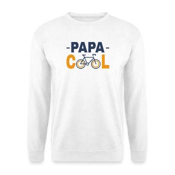 Papa & Sohn Fahrrad - Unisex Pullover - Weiß - Vorne - Alina (178cm) & Michal (187cm)