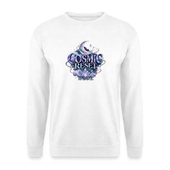 Cosmic Reset - Unisex Pullover - Weiß - Vorne - Alina (178cm) & Michal (187cm)