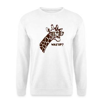 Giraffen-Sonnenbrille war oben - Unisex Pullover - Weiß - Vorne - Alina (178cm) & Michal (187cm)