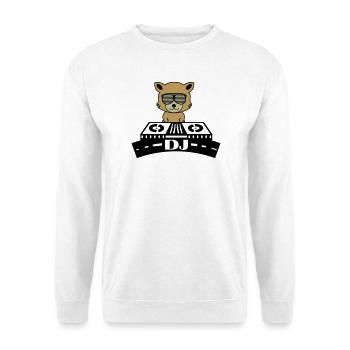 Fuchs DJ Comic - Unisex Pullover - Weiß - Vorne - Alina (178cm) & Michal (187cm)