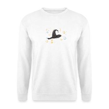 Hexenhut Funkenzauber - Unisex Pullover - Weiß - Vorne - Alina (178cm) & Michal (187cm)
