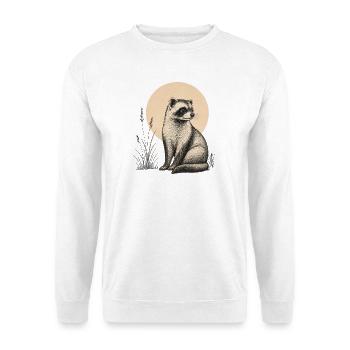 Frettchen - Unisex Pullover - Weiß - Vorne - Alina (178cm) & Michal (187cm)