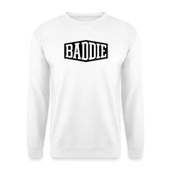 Baddie Aesthetic Böses Mädchen Bad Girl Baddie - Unisex Pullover - Weiß - Vorne - Alina (178cm) & Michal (187cm)
