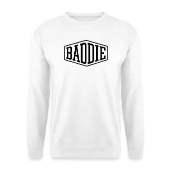 Baddie Aesthetic Böses Mädchen Bad Girl Baddie - Unisex Pullover - Weiß - Vorne - Alina (178cm) & Michal (187cm)