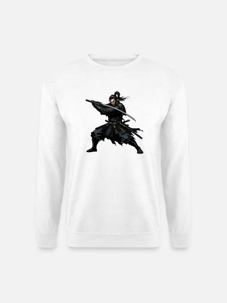 Samurai Katana Duell Heldenbild - Unisex Pullover - Weiß