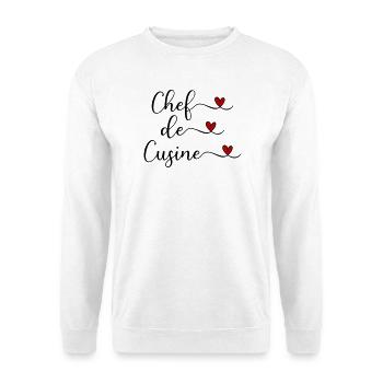 Koch - Chef de Cuisine - Unisex Pullover - Weiß - Vorne - Alina (178cm) & Michal (187cm)