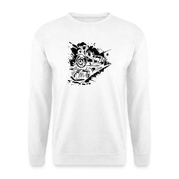 Lok - Unisex Pullover - Weiß - Vorne - Alina (178cm) & Michal (187cm)